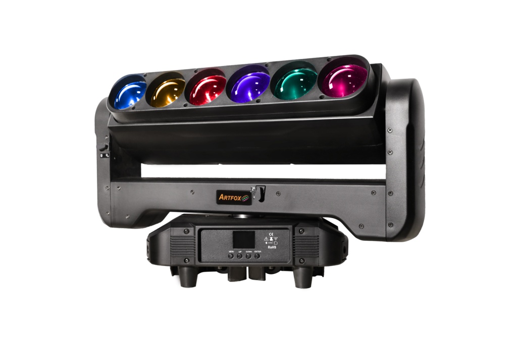 LED Moving Head:6x60w RGBW LEDs, Beam Wash 2-in-1, Pixel tech